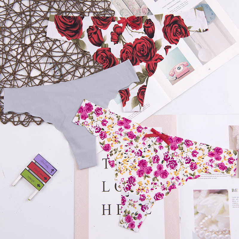 Dámske spodné prádlo s logom srdca za najnižšiu cenu, sexy, pohodlné, bavlnené, s dlhým rukávom, tangá, 3 ks