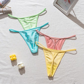 Sexy nohavičky letné farby roztomilé dievčatá dámske T-back G-String tangá bandáž s nízkym pásom spodná bielizeň ženy nohavičky