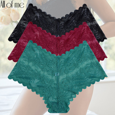 3 vnt./komplektas Moteriškos kelnaitės nėriniuotas apatinis trikotažas Gėlėtas apatinis trikotažas Intymios Seksualios Moteriškos Kelnaitės Švelnūs kelnaitės Dizaino perspektyvos Kelnaitės