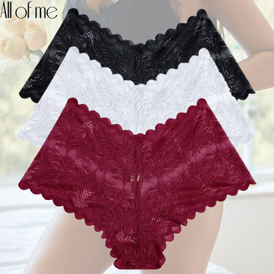 3 vnt./komplektas Moteriškos kelnaitės nėriniuotas apatinis trikotažas Gėlėtas apatinis trikotažas Intymios Seksualios Moteriškos Kelnaitės Švelnūs kelnaitės Dizaino perspektyvos Kelnaitės