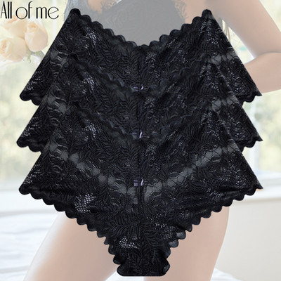 3 vnt./komplektas Moteriškos kelnaitės nėriniuotas apatinis trikotažas Gėlėtas apatinis trikotažas Intymios Seksualios Moteriškos Kelnaitės Švelnūs kelnaitės Dizaino perspektyvos Kelnaitės