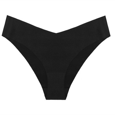 Seksualūs bikini moteriškos ledinės šilko kelnaitės Besiūlės vientisos moteriškos apatinės kelnaitės Žemo aukščio, didelio elastingumo, minkštos moteriškos kelnaitės, madingi apatiniai