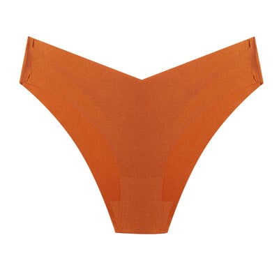 Seksualūs bikini moteriškos ledinės šilko kelnaitės Besiūlės vientisos moteriškos apatinės kelnaitės Žemo aukščio, didelio elastingumo, minkštos moteriškos kelnaitės, madingi apatiniai