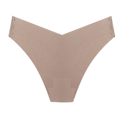 Seksualūs bikini moteriškos ledinės šilko kelnaitės Besiūlės vientisos moteriškos apatinės kelnaitės Žemo aukščio, didelio elastingumo, minkštos moteriškos kelnaitės, madingi apatiniai