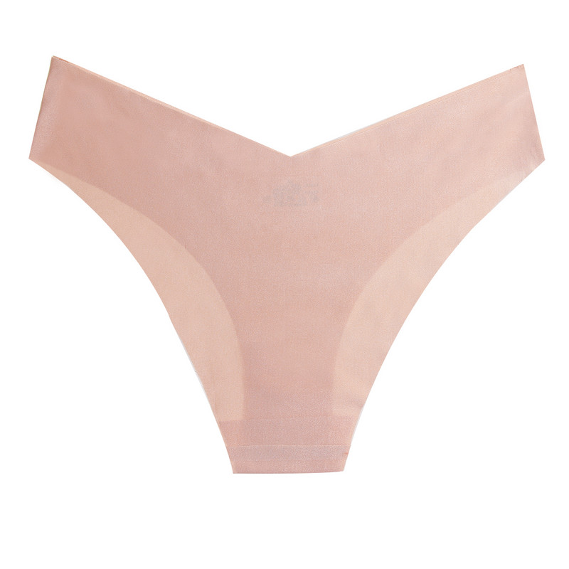 Seksualūs bikini moteriškos ledinės šilko kelnaitės Besiūlės vientisos moteriškos apatinės kelnaitės Žemo aukščio, didelio elastingumo, minkštos moteriškos kelnaitės, madingi apatiniai