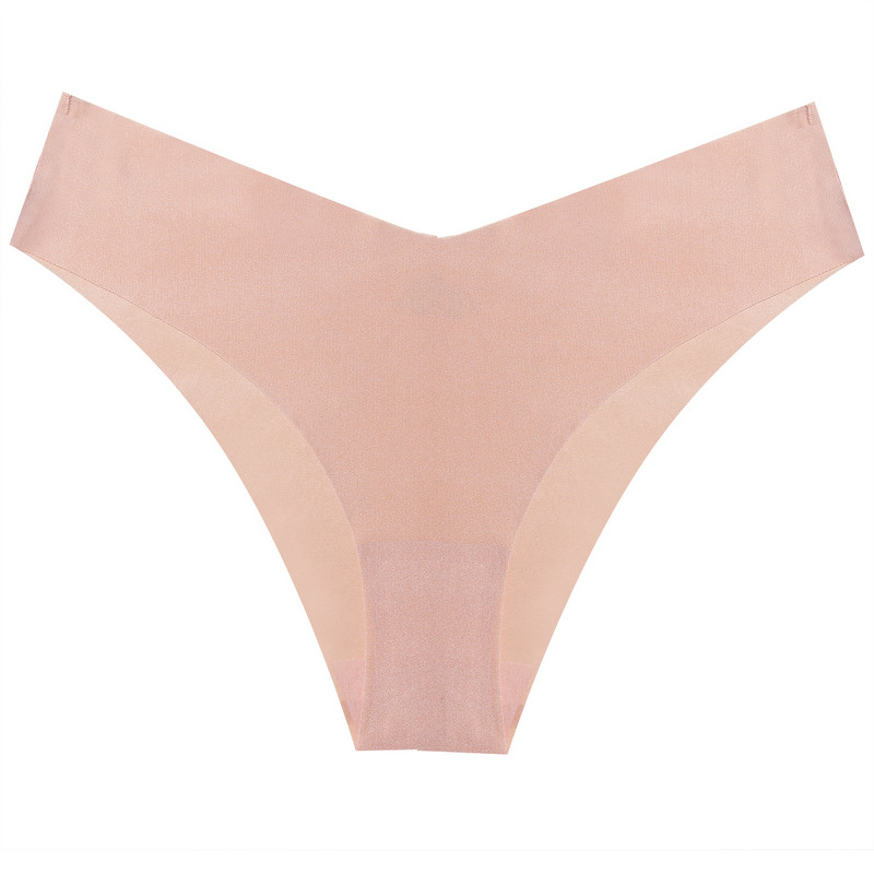 Seksualūs bikini moteriškos ledinės šilko kelnaitės Besiūlės vientisos moteriškos apatinės kelnaitės Žemo aukščio, didelio elastingumo, minkštos moteriškos kelnaitės, madingi apatiniai