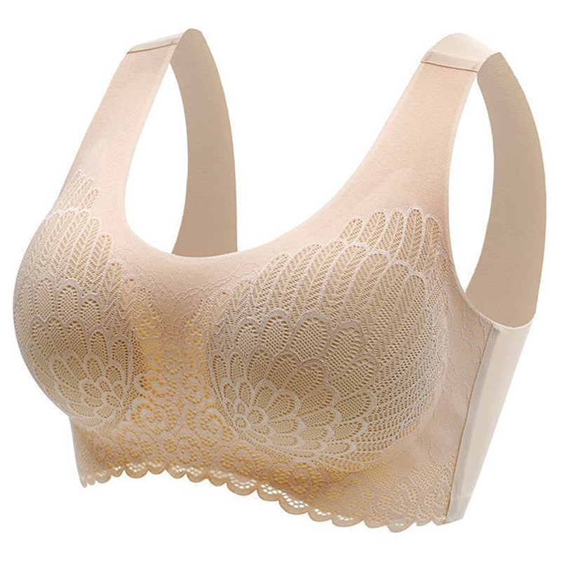 3 vnt. nėrinių latekso liemenėlė, besiūlė be plieno žiedų surinkimo sportinė liemenėlė Beauty nugaros liemenėlė, nuimamas paminkštinimas