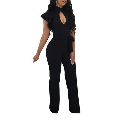 Ljetni kombinezoni Vestido Kombinezoni kratkih rukava s volanima Ženski kombinezon Elegantne ženske hlače širokih nogavica Ženski seksi puni bodi