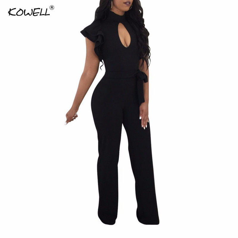 Ljetni kombinezoni Vestido Kombinezoni kratkih rukava s volanima Ženski kombinezon Elegantne ženske hlače širokih nogavica Ženski seksi puni bodi