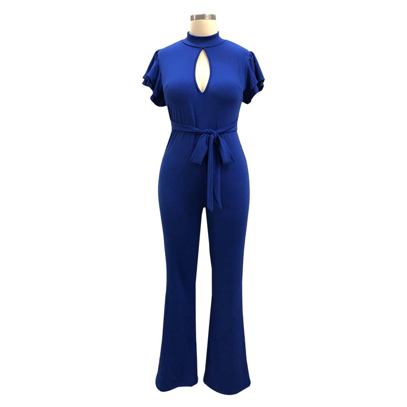 Ljetni kombinezoni Vestido Kombinezoni kratkih rukava s volanima Ženski kombinezon Elegantne ženske hlače širokih nogavica Ženski seksi puni bodi