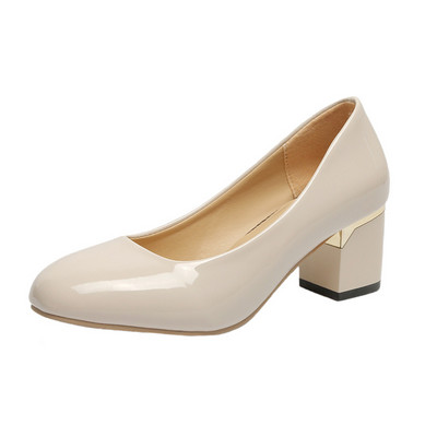 Nauji Moteriški Siurbliai Lakinė Oda Aukštakulniai Valties Batai Auksiniai Kulnai Ol Office Lady Batai Basic Pump Juoda Pavasario Rudens Rožinė 1176N