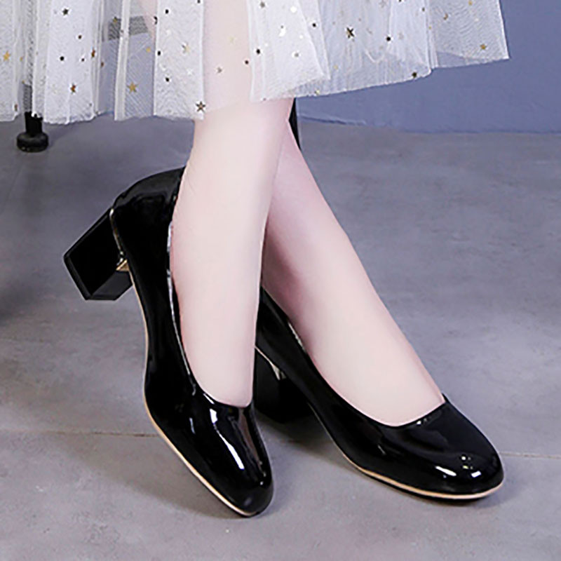Nauji Moteriški Siurbliai Lakinė Oda Aukštakulniai Valties Batai Auksiniai Kulnai Ol Office Lady Batai Basic Pump Juoda Pavasario Rudens Rožinė 1176N
