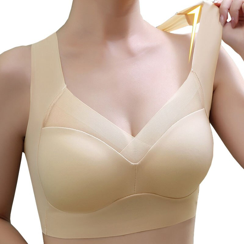 Sutien sexy fără cusături Lenjerie de corp pentru femei Adună anti lasare Fără inel de oțel Vestă subțire de frumusețe Sport Running Shckproof Tube Top