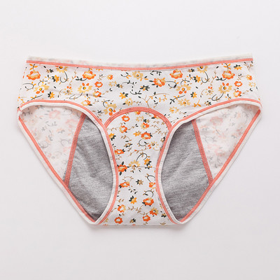 2 τμχ εσώρουχο περιόδου Γυναικείο βαμβακερό σλιπ Τρεις στρώσεις από στεγανό κορίτσι φυσιολογικό παντελόνι φοιτητικό εσώρουχο στη μέση