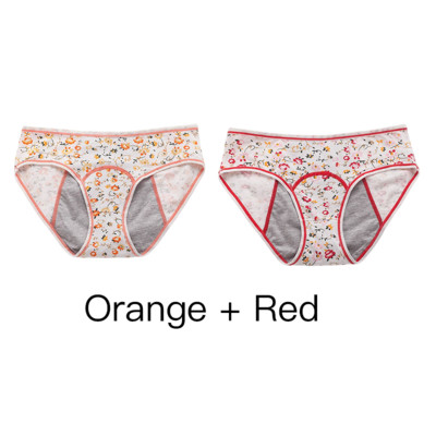 2 τμχ εσώρουχο περιόδου Γυναικείο βαμβακερό σλιπ Τρεις στρώσεις από στεγανό κορίτσι φυσιολογικό παντελόνι φοιτητικό εσώρουχο στη μέση