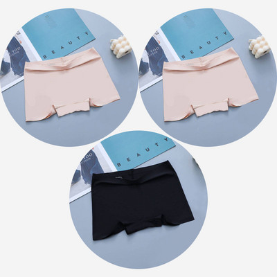 BZEL 3PCS Ženske gaćice Bešavne bokserice Prozračno donje rublje Udobne kratke hlače za dječake Svileno satensko donje rublje Ženske sportske gaće