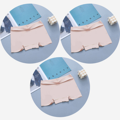 BZEL 3PCS Ženske gaćice Bešavne bokserice Prozračno donje rublje Udobne kratke hlače za dječake Svileno satensko donje rublje Ženske sportske gaće