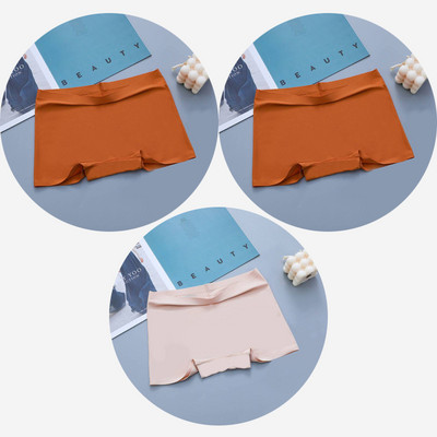 BZEL 3PCS Ženske gaćice Bešavne bokserice Prozračno donje rublje Udobne kratke hlače za dječake Svileno satensko donje rublje Ženske sportske gaće