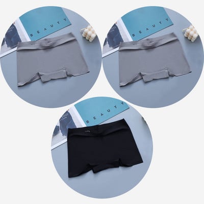 BZEL 3PCS Ženske gaćice Bešavne bokserice Prozračno donje rublje Udobne kratke hlače za dječake Svileno satensko donje rublje Ženske sportske gaće