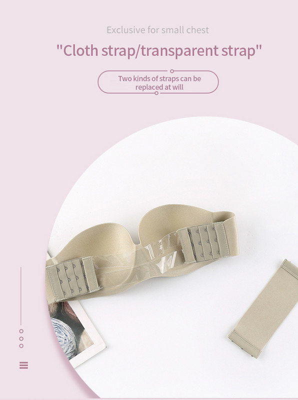 Bešavni nevidljivi seksi grudnjak bez naramenica Vjenčanica Ljepota Naljepnice za leđa i prsa Seksi nabrano udobno donje rublje