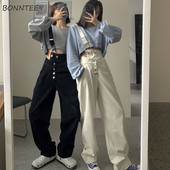 Ženski kombinezoni Traper Novi dizajn Asimetrične naramenice s visokim strukom Pugmad Cool Streetwear Chic Trendy Loose Ulzzang