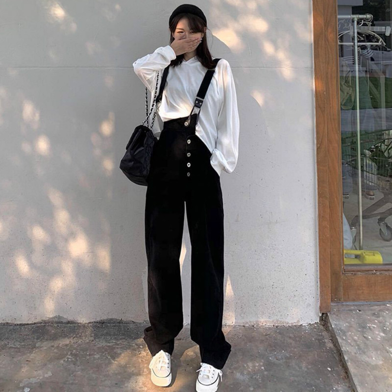 Ženski kombinezoni Traper Novi dizajn Asimetrične naramenice s visokim strukom Pugmad Cool Streetwear Chic Trendy Loose Ulzzang