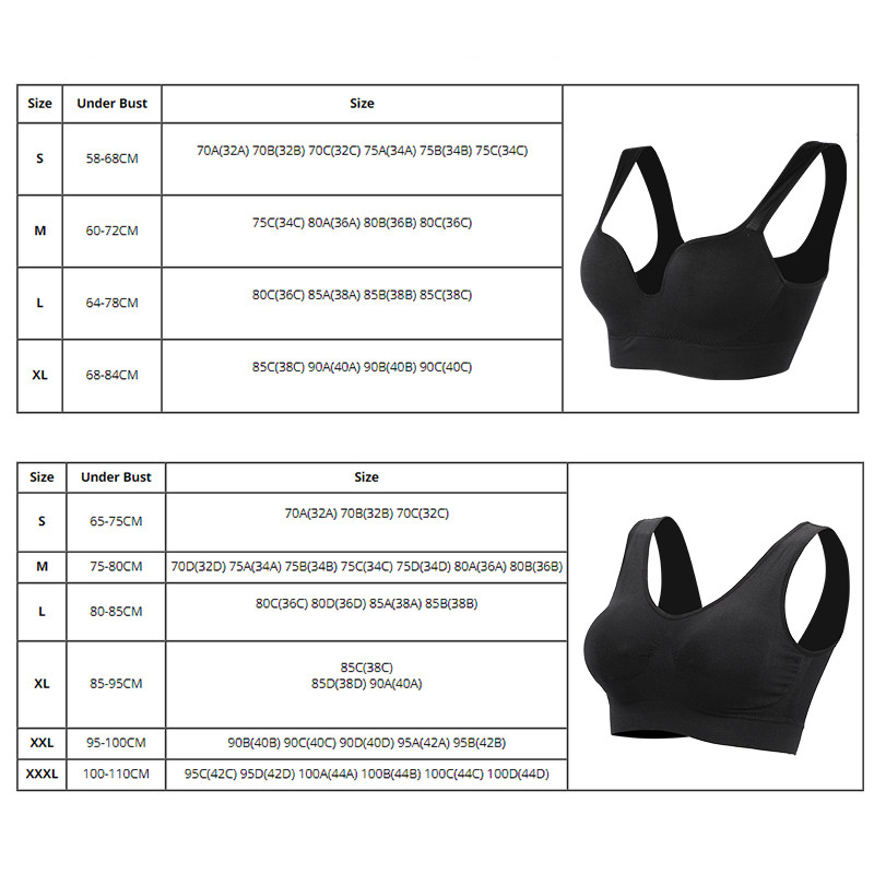 Sutiene de mărime Plus pentru femei Lenjerie de corp Sutien fără oase cu sârmă Sutien Push Up fără sudură Topuri Bralette Sutien Vestă sport fără fir