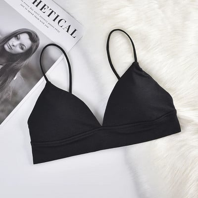 2022 új nyári női melltartó francia háromszög cső felső szexi varrat nélküli melltartó Camisole vezeték nélküli, hát nélküli fehérnemű Bralette