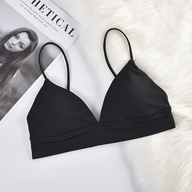 2022 új nyári női melltartó francia háromszög cső felső szexi varrat nélküli melltartó Camisole vezeték nélküli, hát nélküli fehérnemű Bralette