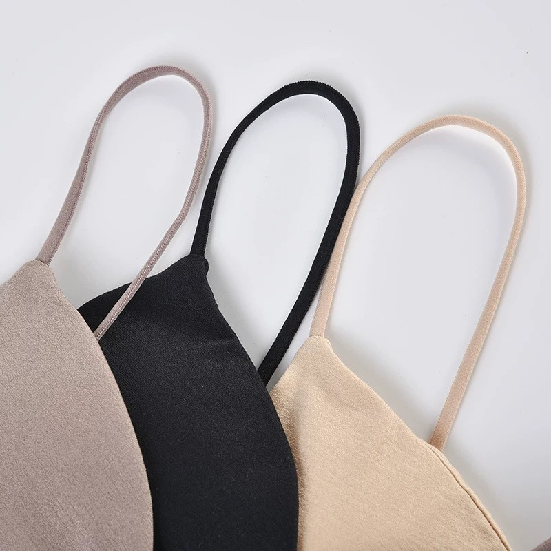 2022 új nyári női melltartó francia háromszög cső felső szexi varrat nélküli melltartó Camisole vezeték nélküli, hát nélküli fehérnemű Bralette