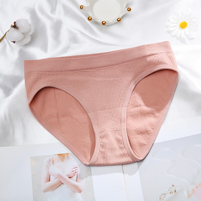 Bešavne ženske gaćice Prozračne Žensko donje rublje Prozračne gaćice Jednobojne gaćice Seksi donje rublje Rebrasto