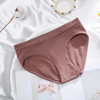 Bešavne ženske gaćice Prozračne Žensko donje rublje Prozračne gaćice Jednobojne gaćice Seksi donje rublje Rebrasto