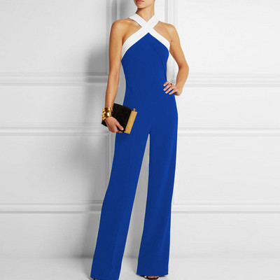 Halter izrez Elegantni seksi kombinezoni Ženski široki uski ležerni kombinezoni Duge hlače Ženske noćne hlače bez rukava Laipelar