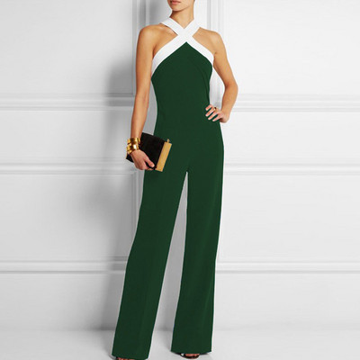 Halter izrez Elegantni seksi kombinezoni Ženski široki uski ležerni kombinezoni Duge hlače Ženske noćne hlače bez rukava Laipelar