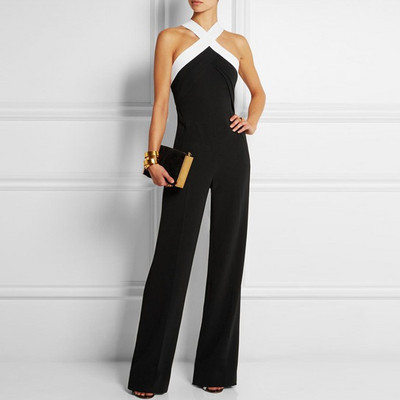 Halter izrez Elegantni seksi kombinezoni Ženski široki uski ležerni kombinezoni Duge hlače Ženske noćne hlače bez rukava Laipelar