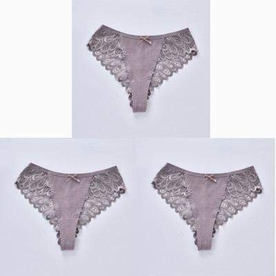 CINVIK 3 buc. Chiloți pentru femei, S-4XL, Tanga sexy, lenjerie de corp, cu talie joasă, pentru femei.