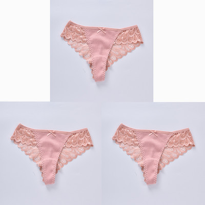 CINVIK 3 buc. Chiloți pentru femei, S-4XL, Tanga sexy, lenjerie de corp, cu talie joasă, pentru femei.