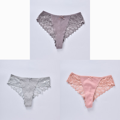 CINVIK 3 buc. Chiloți pentru femei, S-4XL, Tanga sexy, lenjerie de corp, cu talie joasă, pentru femei.