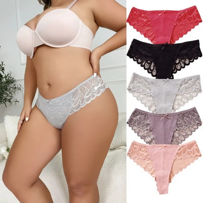 CINVIK 3 buc. Chiloți pentru femei, S-4XL, Tanga sexy, lenjerie de corp, cu talie joasă, pentru femei.