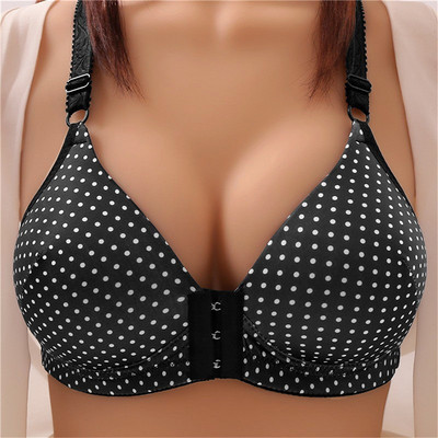 Sutiene sexy Push Up Închidere în față Sutien floral Bralette fără fir Sutiene fără sudură pentru sâni pentru lenjerie de corp pentru femei Plus Size
