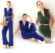 AQ91 Letné elegantné dámske oblečenie s dlhým pásom, dámske body s výstrihom do V, bez rukávov, vrecká