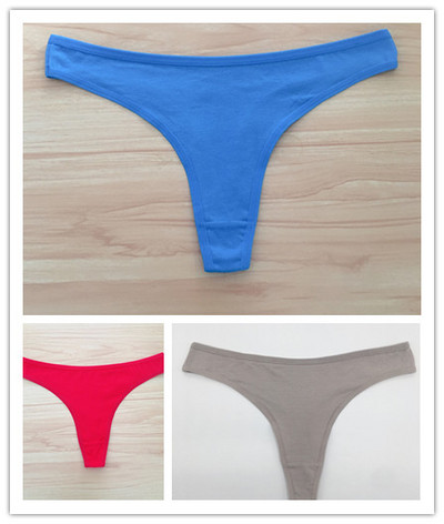 3 ks/sada dámskych bavlnených tangáčov, mäkkých tangáčov, dievčenských nízkopodrážkových nohavičiek s T-back stringom, bikín, plus veľkosti, spodná bielizeň M-2XL