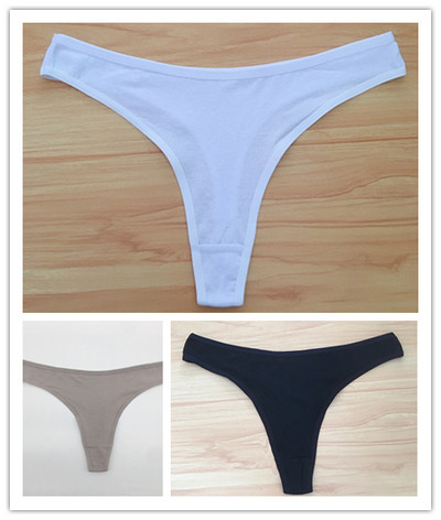 3 ks/sada dámskych bavlnených tangáčov, mäkkých tangáčov, dievčenských nízkopodrážkových nohavičiek s T-back stringom, bikín, plus veľkosti, spodná bielizeň M-2XL