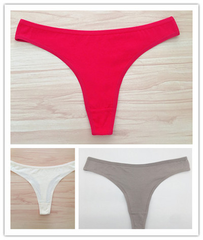 3 ks/sada dámskych bavlnených tangáčov, mäkkých tangáčov, dievčenských nízkopodrážkových nohavičiek s T-back stringom, bikín, plus veľkosti, spodná bielizeň M-2XL