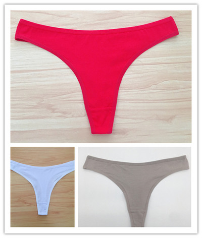 3 ks/sada dámskych bavlnených tangáčov, mäkkých tangáčov, dievčenských nízkopodrážkových nohavičiek s T-back stringom, bikín, plus veľkosti, spodná bielizeň M-2XL
