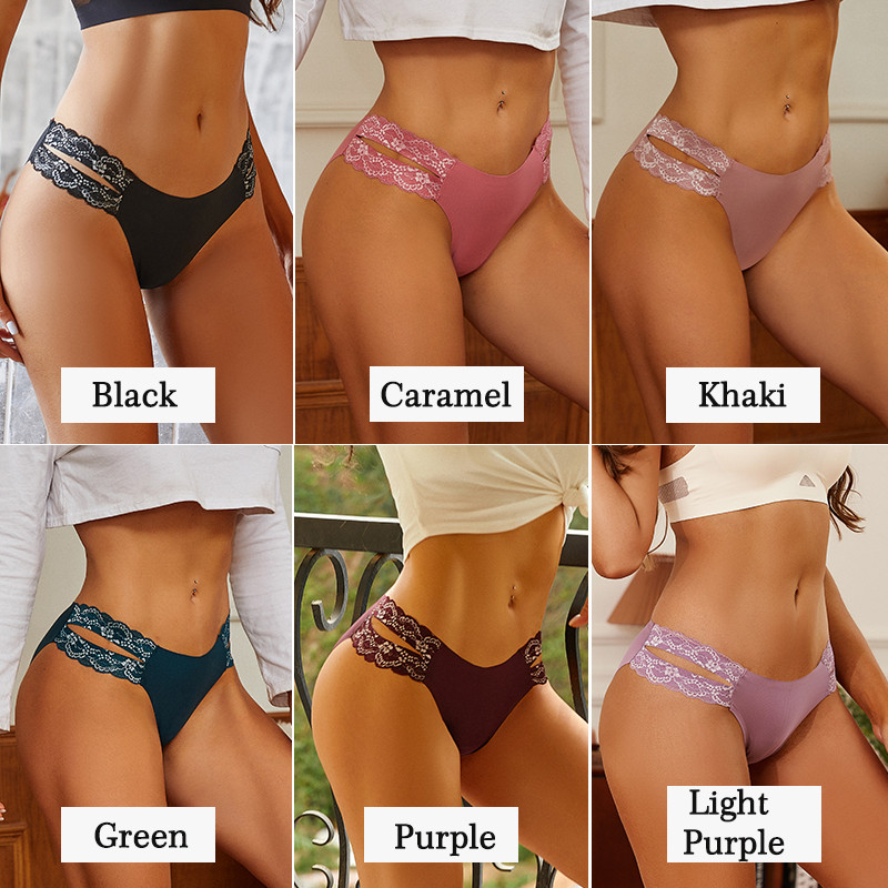 2 vnt/komplektas Moteriški besiūliai apatiniai gėlėti nėriniuoti juosmens kelnaitės Seksualūs moteriški lediniai apatiniai „Finetoo“ intymios apatinės kelnaitės „Cheekie“ kelnaitės