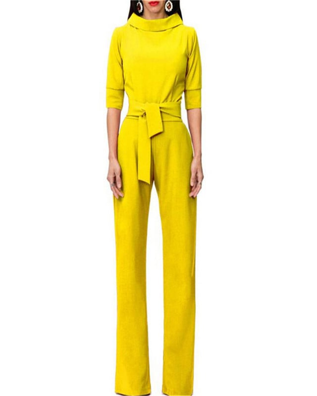 Europske i američke seksi hlače s remenom s polurukavima i visokim izrezom Ulična moda Seksi modne noćne klupske hlače žute i crne