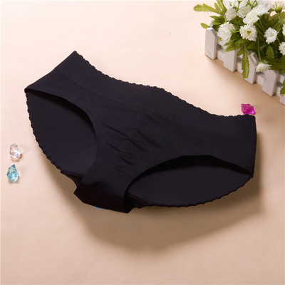 S-XL doamnă cu talie joasă Chiloți cu căptușire sexy Bum Captușit pentru ridicare de fese Potrivitor de șold Chiloți Push Up Lenjerie de corp Chiloți fără sudură Fese