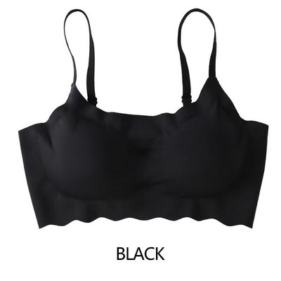 Sutien fără cusături pentru femei Lenjerie de corp negru L XL Respirabil Gheață mătăsos Sport Fitness Yoga Casual