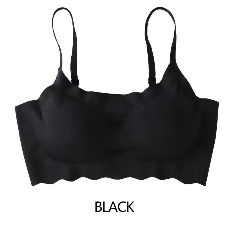 Sutien fără cusături pentru femei Lenjerie de corp negru L XL Respirabil Gheață mătăsos Sport Fitness Yoga Casual